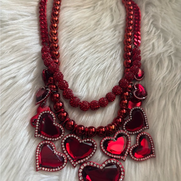 Betsey Johnson Red Heart Necklace - Picture 7 of 7